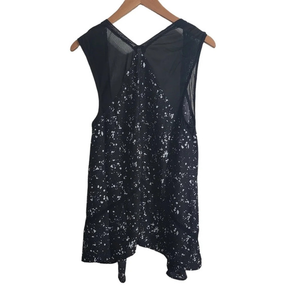 URBAN OUTFITTERS Silence + Noise Black White Splatter Print Open Vest Size S - Picture 3 of 11